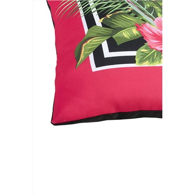 Подушка декоративная Тропическая розовая из габардина