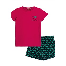 Пижама с шортами для девочки 91209