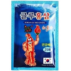 Пластырь обезболивающий с глюкозамином и красным женьшенем Daejeon Korean Glu Red Ginseng