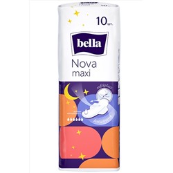 Женские гигиенические прокладки с крылышками bella Nova Maxi 10 шт. Bella