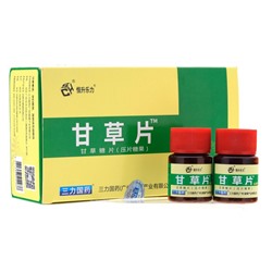 Таблетки от кашля и заболеваний дыхательной системы на основе корня солодки Ган Цао Тан Пиан Gan cao tang pian