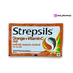 Тайские леденцы Strepsils от кашля и болей в горле Strepsils Orange + Vitamin C Lozenges